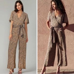 Anthropologie Greylin Jumpsuit Size XS Galena Surplice Wide Leg Jumpsuit NWT